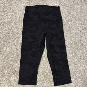Lululemon Black Camo Crops